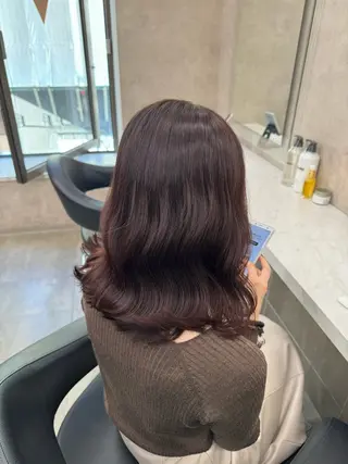 セミロング カラー パーマ ヘアアレンジ メンズ キッズ 韓国系🇰🇷🩶 艶暗髪/MEIのヘアスタイル