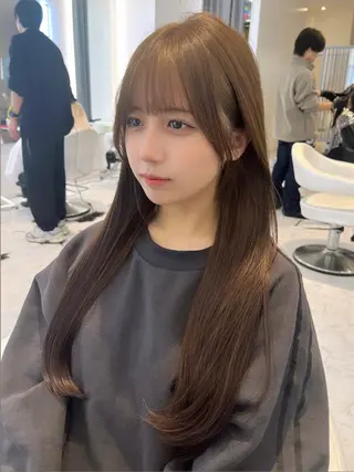セミロング カラー 石川 裕将のヘアスタイル