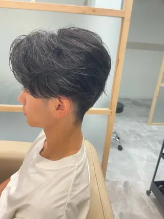 ショート メンズ 穐山 翔【店長】 髪質改善/ハイライトのヘアスタイル