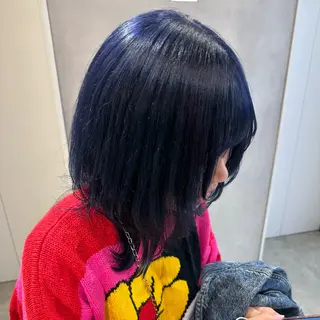 ミディアム カラー デザインカラー/パー マ🦖外岡咲希🦖のヘアスタイル