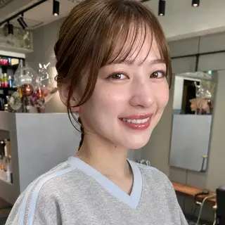 ミディアム 【顔まわり×ヘア セット】MIHO🎀のヘアスタイル