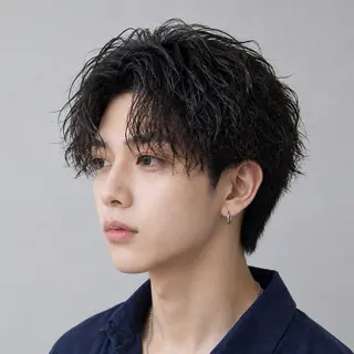パーマ メンズ特化カットパー マカラー坂田柊のヘアスタイル