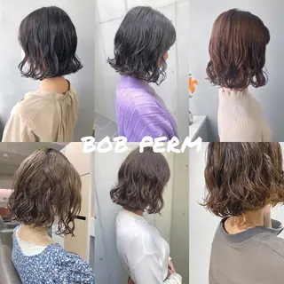 ショート パーマ ボブパーマコテ巻き風 パーマNo1深江秀平のヘアスタイル