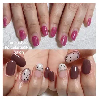 ミディアム ネイル 🐾enen style 🐾のネイルデザイン