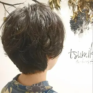 ショート パーマ 30.40代大人 ショート✨️井上雄輝のヘアスタイル