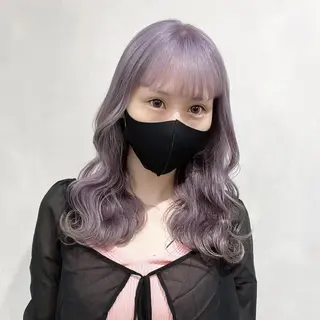 セミロング カラー 🩵ブリーチカラー MIORI🩵のヘアスタイル