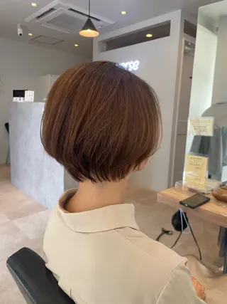 ショート カラー 小顔/似合わせカット 杉山莉菜のヘアスタイル