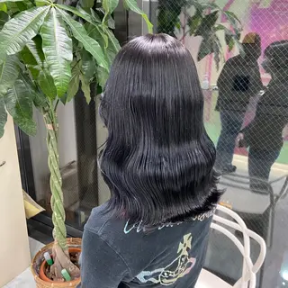 ロング カラー パーマ ヘアアレンジ 透明感ブリーチカラー 🌈TOMOHIROのヘアスタイル