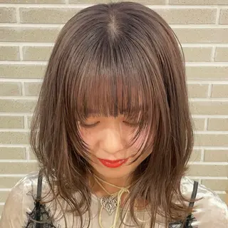 ミディアム カラー 大人可愛い/レイヤー /ブリーチ/溝口誠二のヘアスタイル