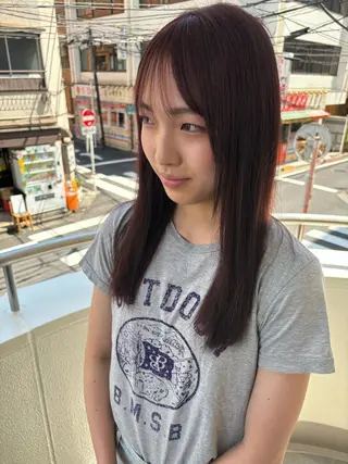 ロング カラー 羽エクステ/シール エクステ/横浜駅5分のヘアスタイル