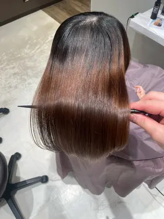 ロング パーマ k-twoたき✨艶感 カラー／美髪矯正のヘアスタイル