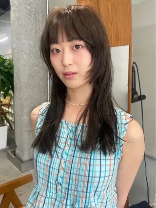 セミロング カラー WA KOのヘアスタイル