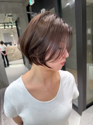 ショート カラー 🌟透明感カラー× 小顔カット いっせいのヘアスタイル