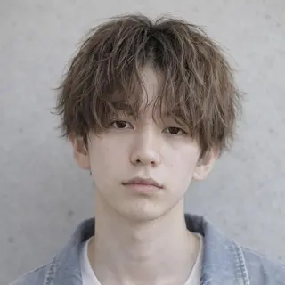 メンズ シャドウ/フェザー ニュアンスヘアメンズのヘアスタイル