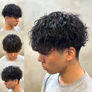 ショート パーマ トミモト アユムのヘアスタイル