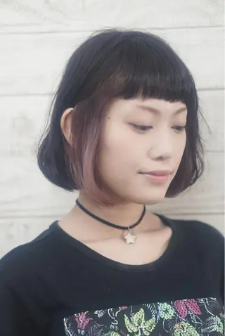 ショート カラー ヘアアレンジ 枝毛カット＆髪質改善 満足NO.1岡しゃんのヘアスタイル