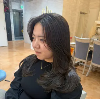 ロング 北川大輔🌟 小顔レイヤーカットのヘアスタイル