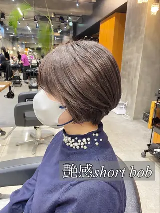 ショート カラー 透明感カラー🌿 グレージュ🐺陽介のヘアスタイル
