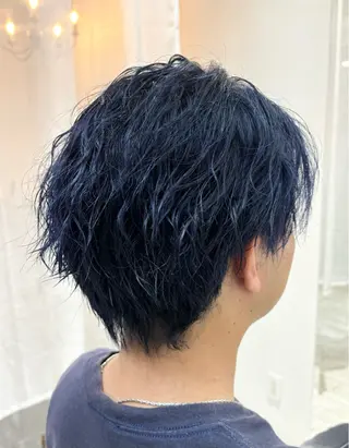 ショート カラー パーマ メンズ 中村 よしひでのヘアスタイル