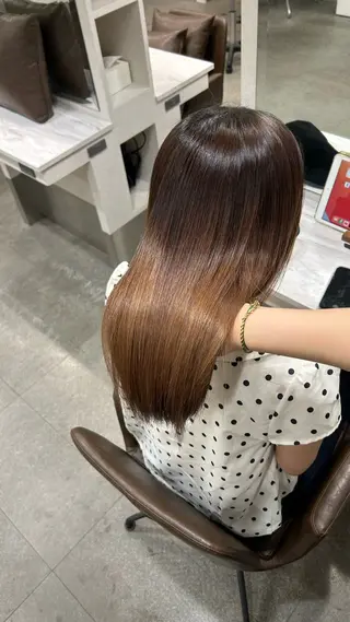 ロング ハイトーン美髪矯正 /KAEDEのヘアスタイル