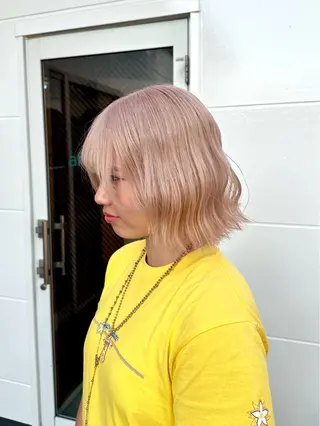 ミディアム 🍀ブリーチ屋さん/ ミルクティー・あずみのヘアスタイル