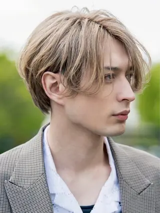 ショート カラー パーマ メンズ 渡部 武瑠のヘアスタイル