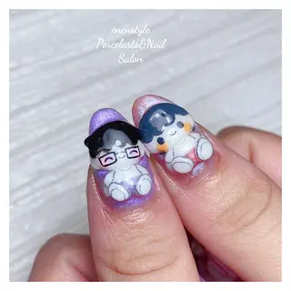 ミディアム ネイル 🐾enen style 🐾のネイルデザイン