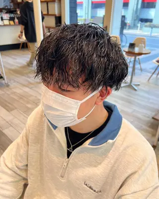 パーマ メンズ Ore🫧タナカマヤ /柔らかい質感カラーのヘアスタイル