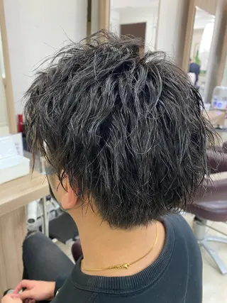 パーマ メンズ ブリーチ🐰インナー ♡ハイライト♡綾🐰のヘアスタイル