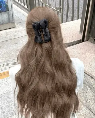 カラー ブリーチなし 透明感カラーのヘアスタイル