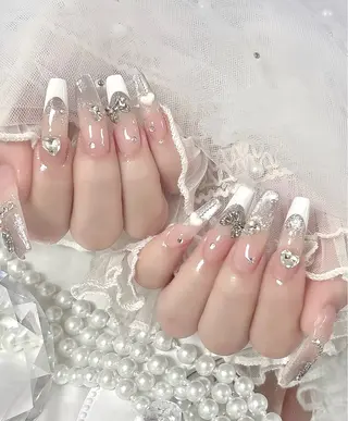 ロング E🌷nail 長さだし専門店のネイルデザイン