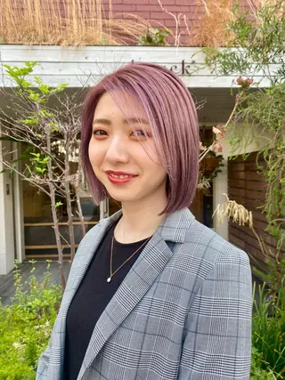ショート カラー ヘアアレンジ ショート/ボブ/ パーマ/TOMOMIのヘアスタイル