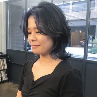 ミディアム カラー ✂︎ウルフ・ショート ✂︎MIKUNIのヘアスタイル
