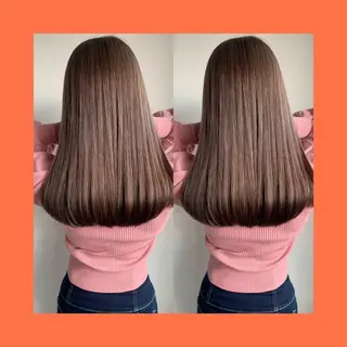 セミロング カラー ✨艶ブリーチカラー ✨四ノ宮裕己のヘアスタイル