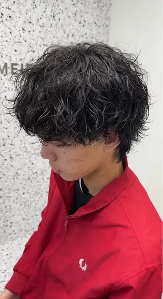 ショート カラー パーマ メンズ特化/ツイスパ /波巻き/松本真生のヘアスタイル