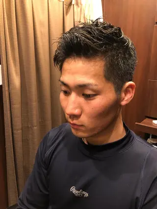 ショート パーマ メンズ 木村 りきのヘアスタイル