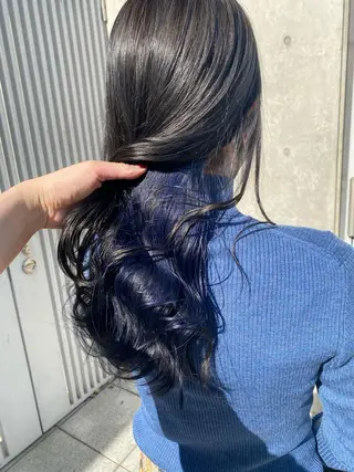 ロング カラー ヘアアレンジ 韓国レイヤーカット/ 儚げカラーチナツのヘアスタイル