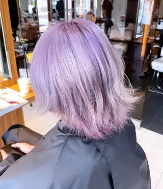 ミディアム カラー 脱白髪染め美容師 竹内涼乃のヘアスタイル