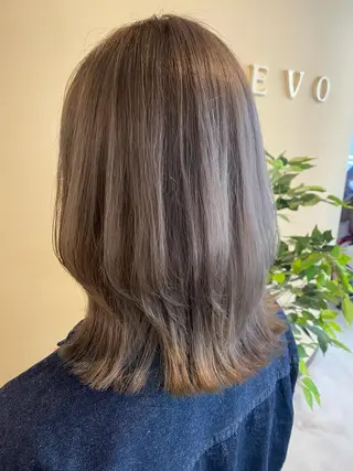 ミディアム カラー 女性目線でつくる ボブ縮毛矯正のヘアスタイル