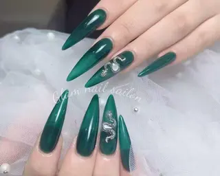 ネイル エツメ💅 長さ出し🎀デザインのネイルデザイン