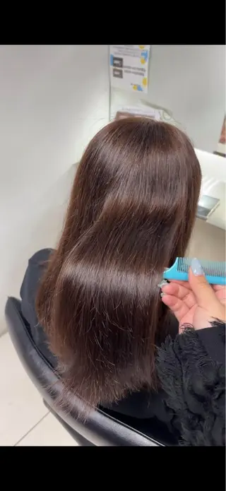 ロング カラー 髪質改善 💠 韓国風うる艶/シオリのヘアスタイル