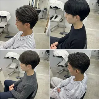 メンズ 縮毛矯正🫧透明感 カラー メンズカットのヘアスタイル