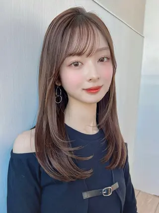 セミロング RIHO/愛されモテ /透明感カラーのヘアスタイル