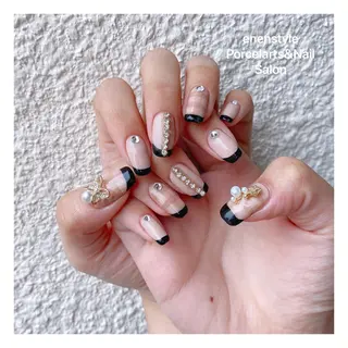 ミディアム ネイル 🐾enen style 🐾のネイルデザイン