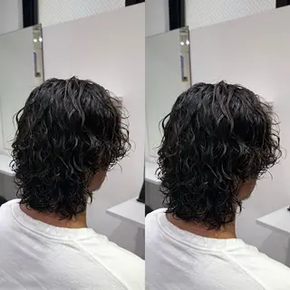 ミディアム 藤沢メンズ特化/ツイ スパ/シャドウパーマのヘアスタイル