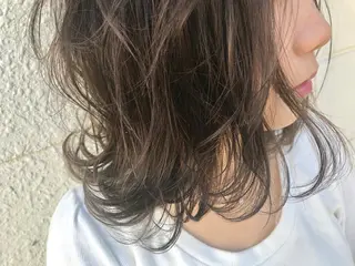ミディアム カラー パーマ ヘアアレンジ メンズ キッズ ネイル マツエク・マツパ Lien 深井店のヘアスタイル