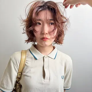 ショート パーマ パーマ/透明感カラー 元町🌱takutoのヘアスタイル