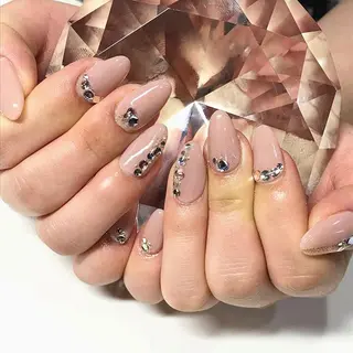 ネイル 渋谷／チップ長さ出し 👑アプレgel-xのネイルデザイン