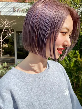 ショート カラー ショート/ボブ/ パーマ/TOMOMIのヘアスタイル