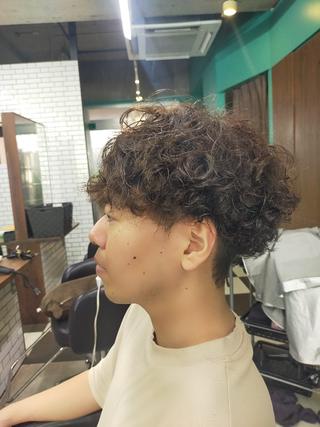 ミディアム パーマ メンズ 大城正樹 Cecil HAIRのヘアスタイル